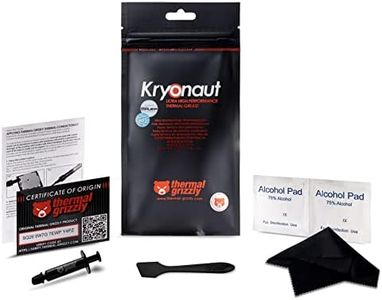 Thermal Grizzly Kryonaut CPU Thermal Paste - High Performance PC Thermal Paste Kit for Cooling All Processors, Graphics Cards and Heat Sinks in Computers and Consoles - Thermal Grease 1g Combo