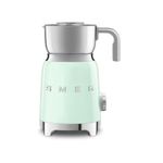 Smeg 50's Retro Style Milk Frother with 2 Disks, 6 Preset Programs, Hot or Cold Frothing, Induction Heating, Pastel Green, MFF11PGUS