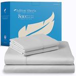 Ashton Sheets King Sheets Set Egyptian Cotton - 800 Thread Count 4 PC Egyptian Cotton Sheets King Size, Luxury Sheets King Size, Cooling High Thread Count Deep Pocket Sheets, Fits Upto 18" - Silver