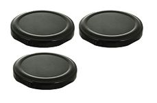 Machak Glass Jar Lids Only 63mm For 63 mm Mouth Jars (Black, 3 pcs)