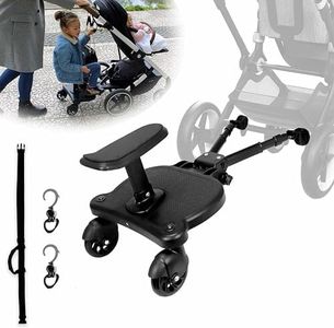 HELLO HIPPO® Pedana universale per passeggino passeggino con sedile - Accessorio per passeggino - Adattatore per passeggino doppio Tavola per buggy Pratica e compatta -