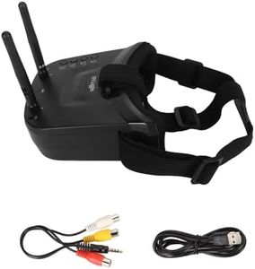 Syrisora Mini FPV Goggles 5.8Ghz 3 Inch 40CH 480x320 LCD Screen 1200mAh FPV Video Headset Glasses with Double RP SMA Antenna for FPV Racing Drone Quadcopters