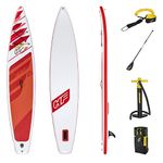 Bestway Hydro-force SUP, Fastblast Tech Set Stand Up Paddle Board with Hand Pump and Travel Bag, 12 ft 6