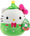 Squishmallows Original 8-Inch Hello Kitty Christmas Tree - Official Jazwares Christmas Plush - Collectible Soft & Squishy Sanrio Stuffed Animal Toy - Add to Your Squad - Gift for Kids, Girls & Boys