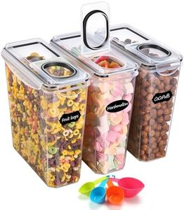 YASHE Botes Cocina Almacenaje Juego de 3 Piezas (3.7L), Recipientes Herméticos para Alimentos con Tapa Sin BPA, Recipientes de Almacenamiento Cocina para Almacenar Cereales, Pasta, Granos