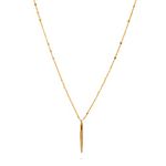 Annika Bella, Spike Pendant Necklace for Women, Length 20-22 Inches, Adjustable Layered Long Satellite Necklace, Gold Necklace, Gold Spike Jewelry, Dainty Gift for Her (Gold)