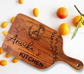 Kraftidy Cutting Chopping Board Wooden for Kitchen use Thick & Large Size Chopper Board (Nature Wood) (with Name)