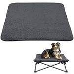 Navaris Exchangeable Cover for Elevated Dog Bed - Folding Raised Beds for Small to Medium Dogs - Machine Washable Fluffy Lounger for Winter Warmth - Indoor, Outdoor, Camping - Grey