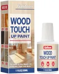 Wood Touch Up Paint Pen 1 oz Quick Dry Furniture Scratch Repair for Cabinets Tables Doors and More Matte Finish No Drip Brush Covers Chips Scuffs (White)
