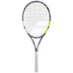 Babolat - Evo Aero L S CV Tennis Racket for Adults - Lightweight Racket for Men or Women - Strung with Spin Alpha Frame for ease and power while playing - Size 1 - Colour: Grey/Yellow