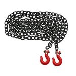 Metal Trailer Chain with Tow Hook RC Car Accessories for SCX10 Traxxas TRX4 CC01 HSP 94180 RC4WD D90 1/10 RC Crawler Car. Black& Red