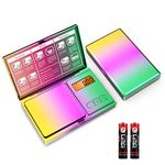 【Newest 】Brifit Digital Pocket Scale, 200g Stylish Rainbow Small Scale, Mini Jewelry Scales with LCD Backlit Display, Tare Function, 0.01g Precise, Auto-off, for Gold, Jewellery, Food, Coffee, Herbs