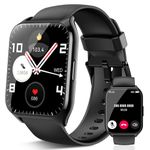 Smart Watch for Men Women (Answer/Make Calls), Smart Watches with 1.85 HD Touch Screen,112+ Sport Modes, Step Counter,IP68 Waterproof,Heart Rate/Sleep Monitor Fitness Watch for iOS Android, Deep Black