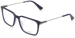 Police Men's Casual Sunglasses, Matt Transp.Blue, 55/17/145