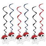 Amscan 9911416 - Treasure Island Pirate Kids Birthday Party Hanging Swirls Decorations - 6 Pack