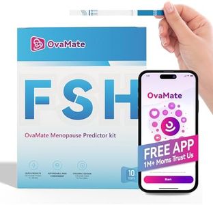OvaMate Menopause Rapid Test, FSH Hormone Test for Women at Home, Hormone Balance Test Strips with Optimal Sensitivity, Calculator APP (for iOS & Android) Accurately Track. 10 Pieces.