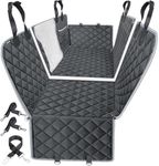 URPOWER 6-in-1 Dog Car Seat Cover for Back Seat, Waterproof Dog Car Hammock 40/60 Split Dog Seat Cover with Mesh Window and Side Flap Pets Car Seat Protector Dog Backseat Cover for Cars, SUV, Truck