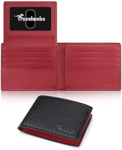 Wallet for Men, Premium Classic Mens Wallet Minimalist Slim Bifold Wallet, RFID Blocking Wallet with 10 Credit Card, 2 ID Window and 2 Cash Slots, Leather Compact Wallet, Front Pocket Card Holder