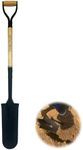 FORCOLID Drain Spade Shovel, Garden Drain Spade, Trenching Shovel, Woode D-Handle, Steel Y-Grip, 45 Inch Spade Shovel for Digging Transplanting & Edging