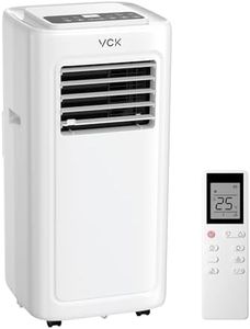 8000 BTU Portable Air Conditioner for Rooms up to 350 Sq.Ft - 4-in-1 AC Unit with Dehumidifier, Fan, Remote Control, LED Display, 24H Timer, Easy Window Installation, black