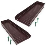 2 Pcs Gutter Downspout Extensions, Decorative Gutter Downspout Extensions,Down Spout Extender for Cement Floor Lawn Ground (Brown)