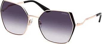 GUESS Women's GU7843 Sunglasses, Shiny Rose Gold, 61