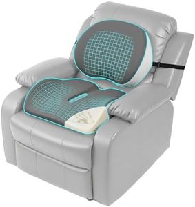 ROYALAY Ergonomic Recliner Cushion with Lumbar Support for Elderly, Memory Foam Seat Cushion and Back Support Pillow for Long Sitting, Recliner Chair Cushion Set with Removable Washable Cover