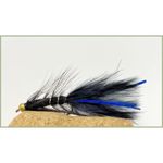 Blue Flash Damsel, Trout Fishing Flies, 6 Pack of Gold head Black Blue Flash Damsel - Size 10