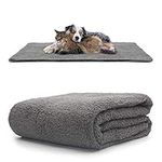 Snug Rug Luxury Pet Blankets - Fluffy Sherpa Fleece Blanket Soft and Warm Dogs and Cats – Washable Throw for Car Sofa Bed (Large 127 x 178cm, Slate Grey)