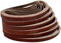 1/2 x18 Sanding Belt,Craftsman Sanding Belts Assortment,8 Each of 60 80 120 150 240 400 Grit (1/2x18 Inch,48 Pack)