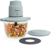 Tefal XXL Electric Chopper, 2L Durable Heat Resistant Glass Bowl, Storage Lid, 4 Stainless Steel Blades, 2 Speeds, Food Processor, Dips, Hummus, Fruit & Vegetable