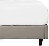 Softest Cotton Rich Fitted Sheet Super King Size, Lightweight 180 x 200 + 30 cm Fully Elasticated Deep Pocket, Easy Care & Durable, Super King Size White Fitted Sheet