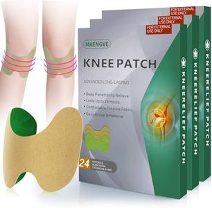 Knee Patches for Men & Women - Knee Patch - 72 Count (3 Pack) - Maximum Strength - 4" x 5.3"