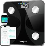 Scale for Body Weight and Fat Percentage,RunSTAR Ultra-precision Digital Accurate Bathroom Smart Scale with Large Display,13 Body Composition Analyzer Sync App Weight Scale BMI Health Monitor-400lb