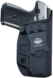 Ruger SR9C Holster - Ruger SR40C Holster, Kydex IWB Holster Ruger SR9C / Ruger SR40C Holster IWB - Inside Waistband Concealed Holster For Ruger SR9C SR40C Case Cover Accessories - Black, Right Hand