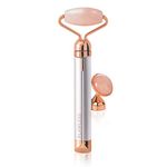 Finishing Touch Flawless Original Contour Vibrating Facial Roller & Massager, Rose Quartz