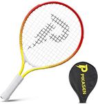 PIKASEN 17" Kids Tennis Racket Best Starter Kit for Kids Age 4 and Under with Shoulder Strap Bag and Mini Tennis Racket Toddler Tennis Raquet (Yellow)