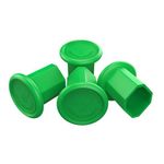 Great Call Athletics | 4 Pack Pro Lacrosse Butt End Caps Universal Fit All Shafts Mens Attack Defense Goalie Rubber Grip NFHS (Neon Green), LAX-810