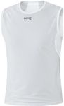 GORE WEAR Men's M Gore Windstopper Base Layer Sleeveless Shirt, Light Grey/White, S