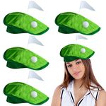 Berlune 4 Set Funny Golf Hat Golf Party Costume Accessories Novelty Golfer Beret Hat with Golf Ball Flag Golf Party Supplies