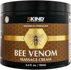 5kind Maximum Strength Bee Venom Cream - Naturally Massage Joints & Muscles, Lower Back, Knee, Neck, Shoulder, Hip & Feet - Responsibly Sourced Premium Bee Venom Cream 3.4 Fl Oz