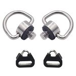 Stainless Steel Lug Ring Camera Strap Triangle Split D Ring Camera Neck Strap Screw Holder Compatible with Fujifilm Lecia Nikon Canon Sony Olympus Pentax Panasonic All Brand D-SLR Rangefinder Mirrorless Camera,1/4-20 Thread Camera Screws with Rubber Washer for Quick Install/Release Wrist Strap Sling, Stainless Steel, 1/4-20 Thread Camera Screws with Rubber Washer