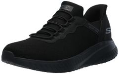 Skechers Men's Hands Free Slip Ins Squad Chaos Food Service Shoe, Black, 9 Wide