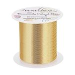 BENECREAT 0.5mm 80M Jewelry Beading Wire Light Gold Tarnish Resistant Copper Wire for Beading Wrapping and Other Jewelry Craft Making