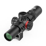 UUQ 1.2-6X24 Rifle Scope with BDC Reticle, Clear Green-Coated SFP Compact LPVO, R/G Dual-Color with 5 Levels Brightness, Turret Lock Features Ideal for Hunting Tactical Scope