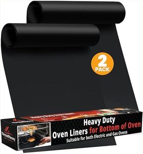 Oven Liners for Bottom of Oven - Thick Heavy Duty 17” x 25” 2 Pack Non-Stick Reusable Mats - BPA & PFOA Free Protector for Electric, Gas, Microwave & BBQ Grill Liner - Easy Clean & Heat Resistant
