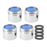 4 Pack Tap Aerator M18/M20/M22/M24, Water Saver Tap Filter Nozzle Faucet Aerator Replacement Parts - External Thread (M18)