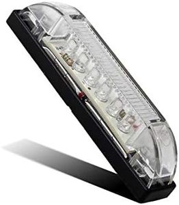 Partsam 4" Ultra-Thin-Line White 9 LED Utility Light Bar, Sealed Clear Lens Marine Boat Lights, Trailer Car RV Camper Car Pickup Dome Lighs, Marker Lights, Under Hood Lights