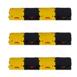 ABS INDUSTRY Safety Speed Breaker 50mm PVC Road Hump Pack of 3 Meters (6 Black and 6 Yellow Breakers)