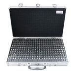 Accusize Industrial Tools 0.251''-0.500'', 250 Pc Steel Plug Pin Gage Set, Minus, Class Zz, Packed into an Aluminum Case, M2(-) A